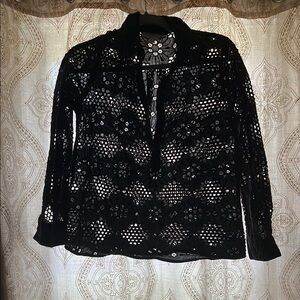 Black Lace Women's Top